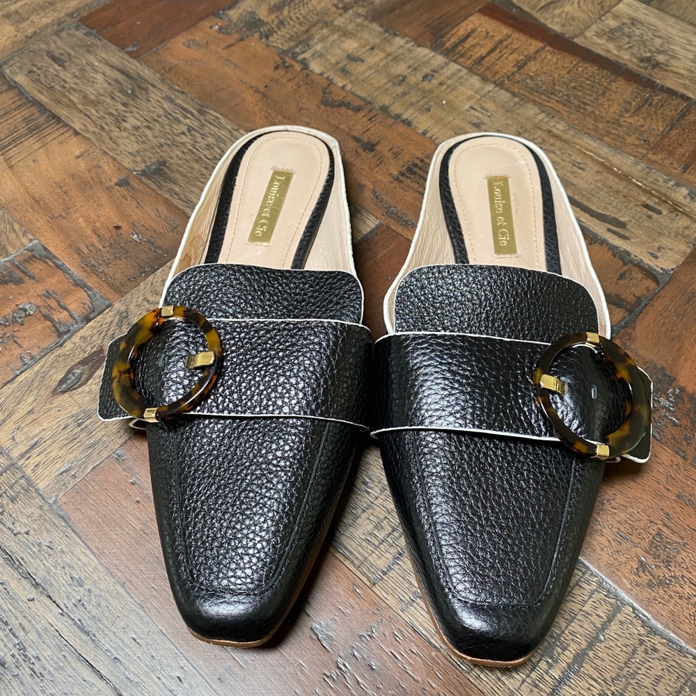 Louise et Cie Brileigh Pebbled Leather Mule (EUC)